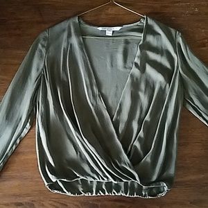DVF NWOT Silk wrap blouse
